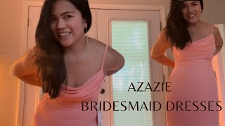 AZAZIE Bridesmaid Dresses Try On amp Review [upl. by Jez]