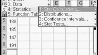 1 variable statistics using the tiNspire CAS [upl. by Anirtik346]