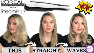 SteamPod 30 by L’Oréal Review of the famous Flat Iron Is it worth the money Straight amp Wavy Look [upl. by Phio34]