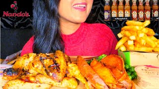 ASMR NANDOS MUKBANG REAL EATING SOUNDS UK MUKBANG [upl. by Airrehs]