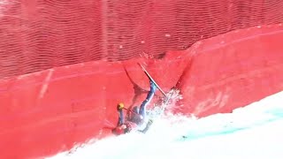 Federica BRIGNONE  CRASH  Downhill  Val dIsere 2020 [upl. by Stanzel984]