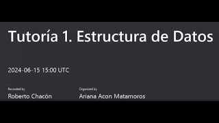 Tutoría 1  II Cuatrimestre 2024  Estuctura de datos  UNED [upl. by Aina]