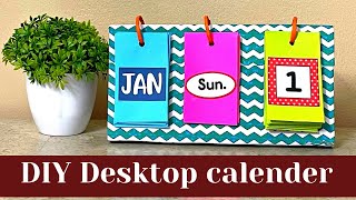 DIY Desktop Calendar with handmade binder ring Desktop Calendar making at home with paper [upl. by Hagen]