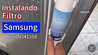 Instalando o filtro d’água na geladeira side by side Samsung RS50N3413S8 [upl. by Naggem]