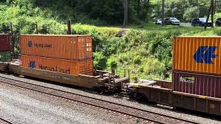 Norfolk Southern 1072 Illinois Terminal 2nd on short Intermodal Cassandra Overlook [upl. by Ecnadnac]