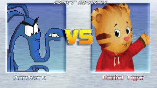 MUGEN  Blue Aardvark vs Daniel Tiger  The Ant and the Aardvark vs Daniel Tigers Neighborhood [upl. by Velvet677]