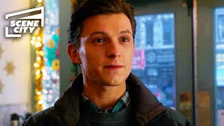 SpiderMan No Way Home Peter Visits the Coffee Shop Ending Scene Tom Holland Zendaya [upl. by Ahsitam698]