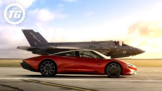 FULL FILM McLaren Speedtail vs F35 Fighter Jet  Top Gear [upl. by Inimod]