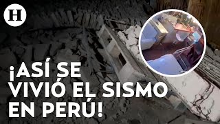 ¡Impresionantes imágenes Sismo de magnitud 70 azota Perú así se vivió el fuerte terremoto [upl. by Ibbob580]