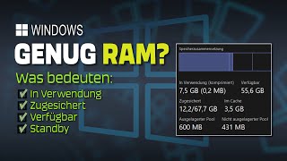 Arbeitsspeicher unter Windows Informationen im Windows TaskManager  EINFACH ERKLÄRT [upl. by Yttisahc]