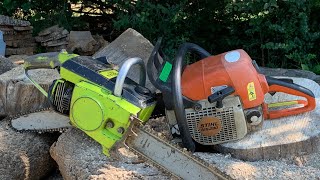 Stihl MS290 vs Ported Poulan 306a [upl. by Hueston]