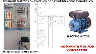 PRÁCTICA 02 Arranque directo con inversión de giro de un motor monofásico [upl. by Letta]