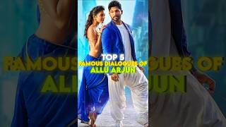 Top 5 Famous Dialogues Of Allu Arjun  Mai Jhukega Nahi Sala  Fire Hai Mai  shorts trendingnow [upl. by Kcirdnek]