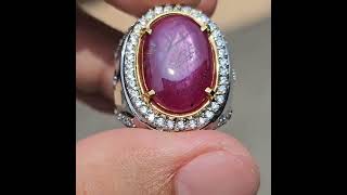 Natural Purplish Red Star Ruby Mozambique Unheated No Treatment 803 carats Passbook SKY lab ruby [upl. by Niddala]