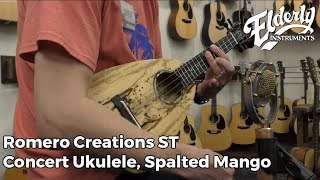 Romero Creations ST Concert Ukulele Spalted Mango  Elderly Instruments [upl. by Sreip960]