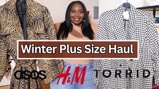 HUGE Plus Size Winter Clothing Haul  Coats Sweaters amp Dresses [upl. by Nylatsyrk]