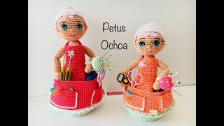 Teje abuelita alfiletero amigurumis by Petus 2a parte English subtitles [upl. by Natelson]