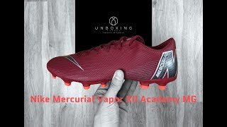 Nike Mercurial Vapor XII Academy MG ‘rising fire pack’  UNBOXING amp ON FEET  football boots  2018 [upl. by Kalindi]