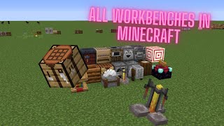 All workbenches in Minecraft crafting table furnace enchanting table etc [upl. by Nataline]