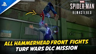 SPIDERMAN Remastered  All Hammerhead Fronts Enemy Base Challenges Turf Wars DLC [upl. by Ehgit724]