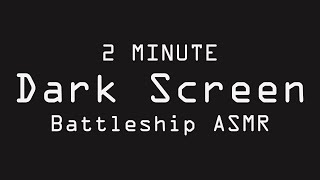 2 Minute ASMR Lofi Distant Battleship Firing Dark Screen [upl. by Cordier]