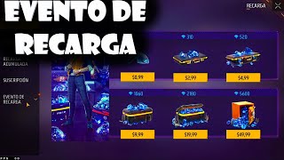 NUEVO EVENTO DE RECARGA EN FREE FIRE 😱 [upl. by Ykcub276]