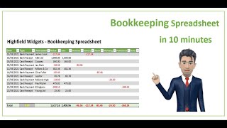 Create a Bookkeeping Spreadsheet in Excel in 10 minutes [upl. by Anelad]