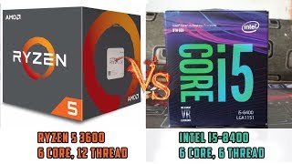 Ryzen 5 3600 VS INTEL I5 8400 1080p Benchmark  7 Games Tested 2019 [upl. by Morrissey]