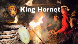 Harvesting Asian Giant Hornet  King Hornet  Dangerous Hunt 😳nagaland [upl. by Macknair]