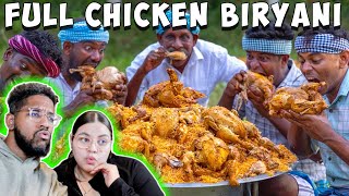 FULL CHICKEN BIRYANI  VILLAGE COOKING CHANNEL REACTION [upl. by Cordova352]