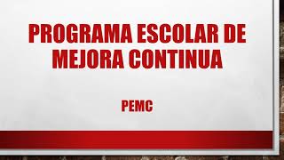 “Un ejemplo de cómo elaborar el PEMC” [upl. by Carey]