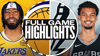 LAKERS at SPURS  FULL GAME HIGHLIGHTS  November 27 2024 [upl. by Eeramit945]