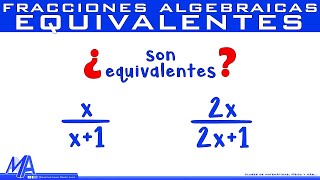 Fracciones algebraicas Equivalentes [upl. by Lednyk]