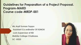 Guidelines for preparation of a Project Proposal [upl. by Lundell]