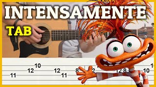 INTENSAMENTE 2  Melodía en GUITARRA Tutorial TAB FÁCIL [upl. by Nosnev]