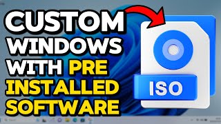 How to Create a Custom Windows ISO with Preinstalled Software Included for FREE Tutorial [upl. by Anwahsit]