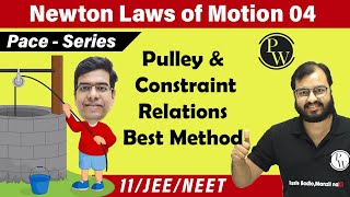 NLM 04  Pulley  Movable Pulley Constraint Relations  Mechanical Advantage  11  NEET IIT JEE [upl. by Suriaj]