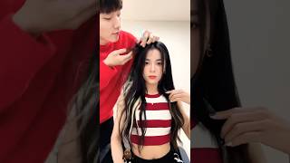 SubscribeCurly straight hair youtube viral shortvideo trending youtubeshorts cute viralvideo [upl. by Yecart]