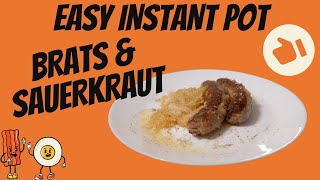 Easy Instant Pot Brats and Sauerkraut  Keto Friendly [upl. by Kealey]