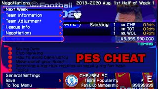 HOW TO CHEAT GET 99 BILLION IN PES MASTER LEAGUE  PSP  PC  PS2  esteem gaming [upl. by Einafets]