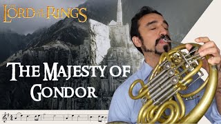 LOTR  The Majesty of Gondor  French Horn Cover SCORE [upl. by Tobin]