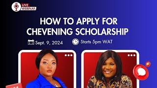 How to Apply for Chevening Scholarship 20242025 [upl. by Shepherd]