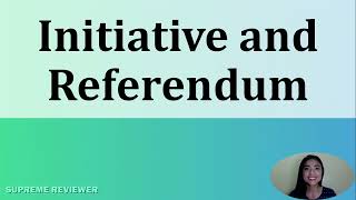 Initiative and Referendum [upl. by Aham375]