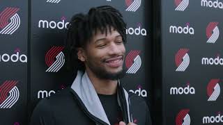 Shaedon Sharpe Media Availability  October 22 2024  Portland Trail Blazers [upl. by Nodnrb]