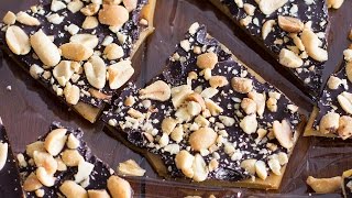 CHOCOLATE amp PEANUT SALTED CARAMEL BARK  RECIPE [upl. by Nerrag]