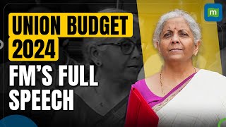 Union Budget 2024 Live  FM Nirmala Sitharaman’s Full Budget Speech [upl. by Barrus]