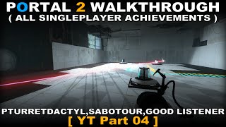 Portal 2 walkthrough part 4  All singleplayer achievements No commentary ✔ [upl. by Buerger]