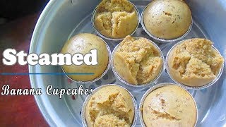 Banana Steamed Cupcake Recipe [upl. by Ashlen154]