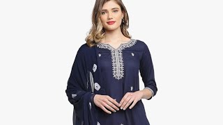 Rajnandini Womens Pure Cambric Cotton Kurta Set With Dupatta Review TryOn Worth to Buy Size Issue [upl. by Ahsilat4]