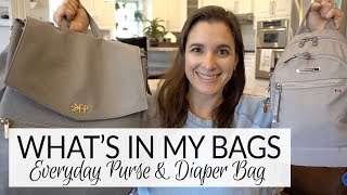 Whats In My Bags  Everyday Purse amp Diaper Bag 2019 [upl. by Letnuahc]